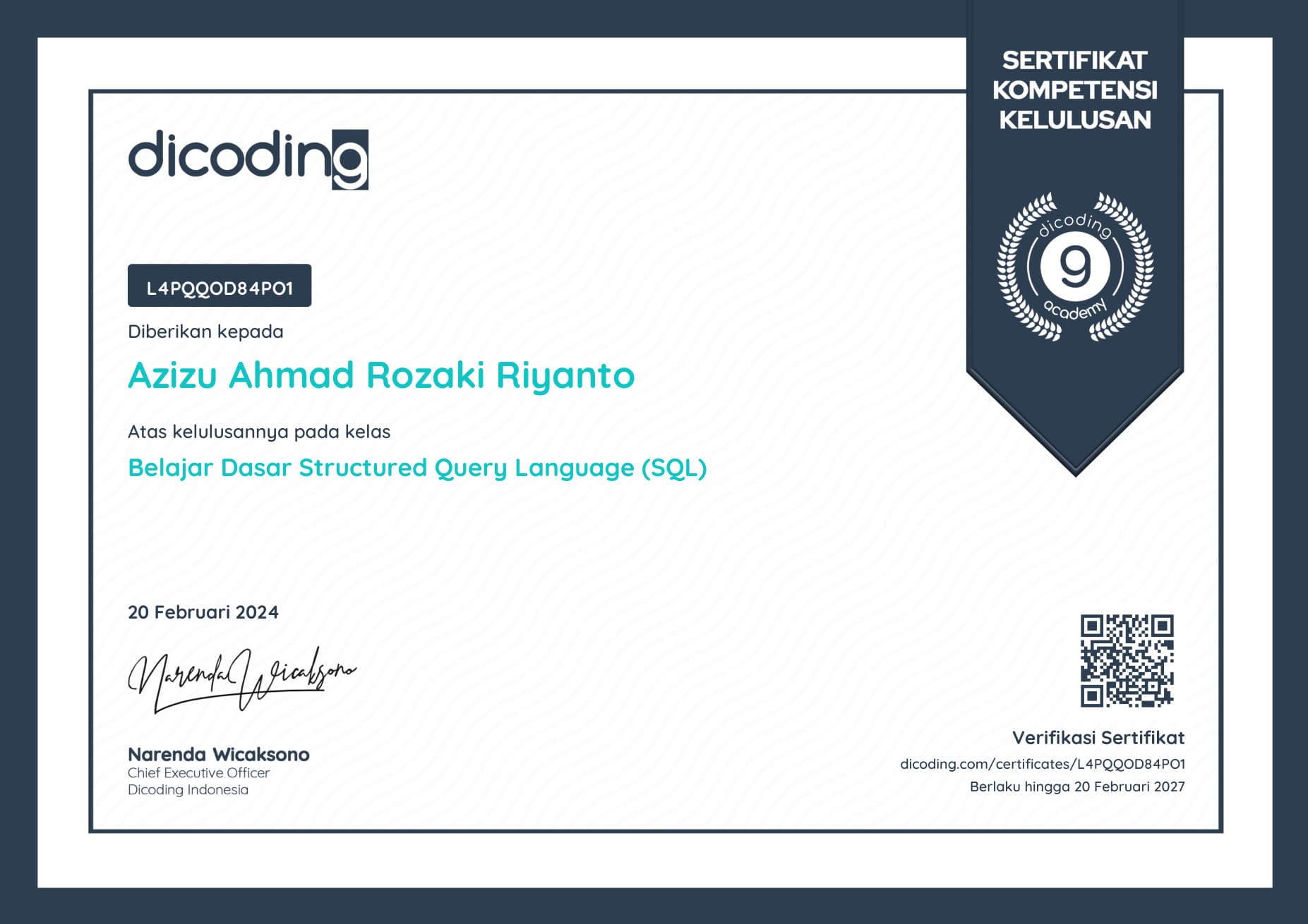 Belajar Dasar SQL